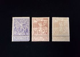 Belgium Scott #79-81 Set Mint Never Hinged