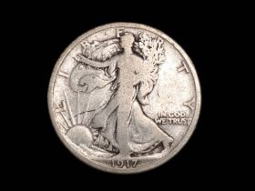 1917-D Reverse Walking Liberty Silver Half Dollar Good+ 50126