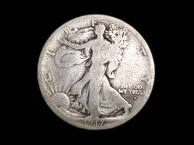 1917-D Obverse Walking Liberty Silver Half Dollar Good 60126