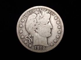 1912-D Barber Silver Half Dollar VG 10129