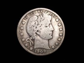 1908-O Barber Silver Half Dollar VG 20129