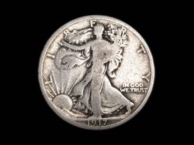 1917 Walking Liberty Silver Half Dollar Good+ 30212