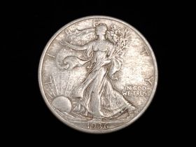 1936 Walking Liberty Silver Half Dollar XF 270213