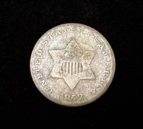 1852 Three Cent Silver Good+ 307020