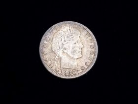 1900-O Barber Silver Quarter Fine+