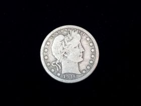 1916 Barber Silver Quarter VG+ 10905