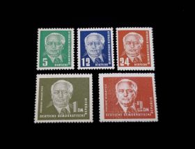 German Democratic Rep. Scott #113-117 Set Mint Never Hinged