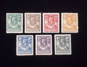 Northern Rhodesia Scott #1-7 Short Set Mint Never Hinged