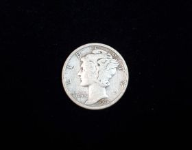 1924 Mercury Silver Dime Fine+ 20822