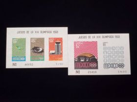 Mexico Scott #998A-1000A Sheets of 2 Mint Never Hinged