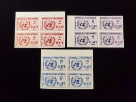 Philippines Scott #516A-518A Blocks of 4 Mint Never Hinged