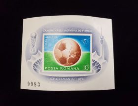 Romania Scott #2500V Imperf Sheet of 1 Mint Never Hinged