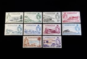 Gibraltar Scott #132-142 Short Set Mint Never Hinged