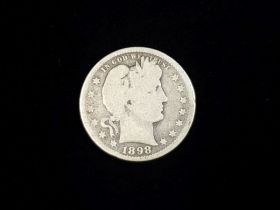 1898 Barber Silver Quarter Good+ 20911