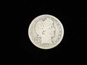 1908-D Barber Silver Quarter AG 50911