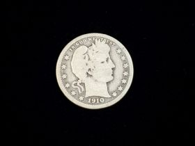1910 Barber Silver Quarter VG 80911