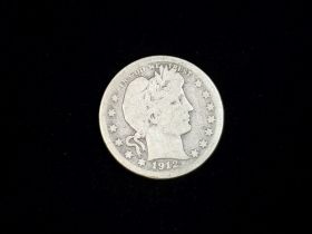 1912 Barber Silver Quarter VG 100911