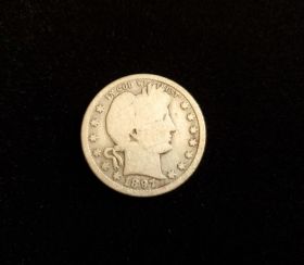 1897-O Barber Silver Quarter Good