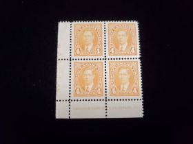 Canada Scott #234 Plate # Block of 4 Mint Never Hinged