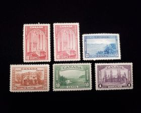 Canada Scott #241-245 & 241A Set Mint Never Hinged