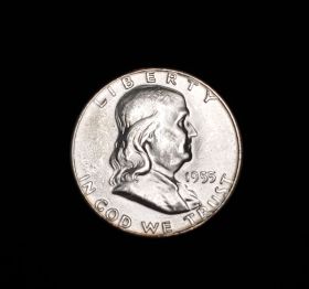 1955 Franklin Silver Half Dollar Brilliant Uncirculated 10507