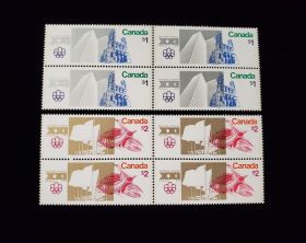 Canada Scott #687-688 Set Blocks of 4 Mint Never Hinged