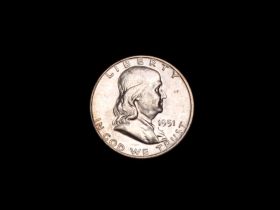 1951-D Franklin Silver Half Dollar Brilliant Uncirculated 30507