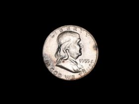 1955 Franklin Silver Half Dollar Brilliant Uncirculated 60507