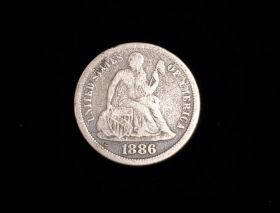 1886 Liberty Seated Silver Dime Good 60125
