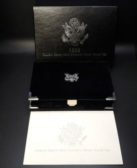 1992 U.S. Mint Premier Silver Proof Set with Box and COA