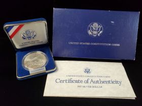 1987 U.S. Mint Constitution Uncirculated Silver Dollar