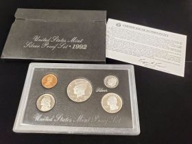 1992 U.S. Mint Silver Proof Set W/ Box & COA