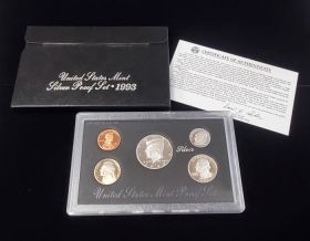 1993 U.S. Mint Silver Proof Set W/ Box & COA