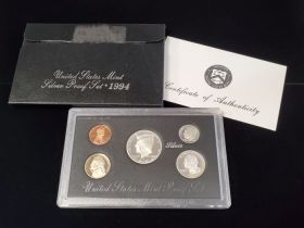 1994 U.S. Mint Silver Proof Set W/ Box & COA