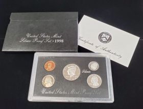 1998 U.S. Mint Silver Proof Set W/ Box & COA