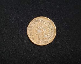 1891 Indian Head Cent AU+ 100213