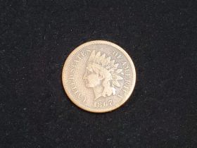 1867 Indian Head Cent VG+ 80214