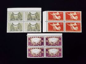 Switzerland Scott #190-192 Blocks of 4 Mint Never Hinged