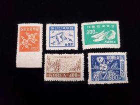 Korea Scott #109-113 Set Mint Never Hinged
