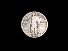 1926 Standing Liberty Silver Quarter Good+ 10036