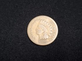 1875 Indian Head Cent Good 9037
