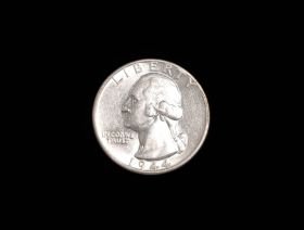 1944 Washington Silver Quarter AU+ 1038