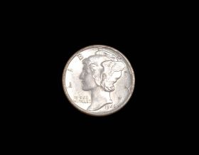 1942 Mercury Silver Dime Uncirculated Full Bands 9039