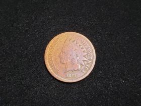 1873 Indian Head Cent Open 3 Good 80321