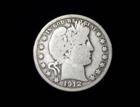 1912-S Barber Silver Half Dollar VG+ 501110