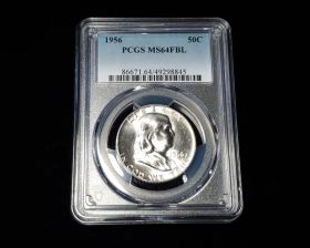 1956 Franklin Silver Half Dollar PCGS Graded MS64FBL #49298845