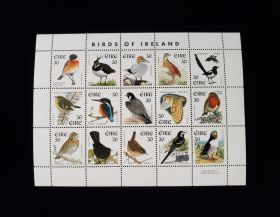 Ireland Scott #1111A Sheet of 15 Mint Never Hinged Birds Of Ireland