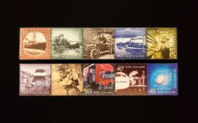 New Zealand Scott #1695A-1695J Set Strips of 5 Mint Never Hinged