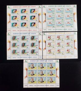 Tajikistan Scott #99-103 Set Sheets of 9 Mint Never Hinged