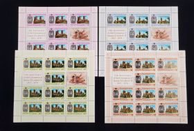 Tuvalu Scott #81-84 Sheets of 10 W/ Label Mint Never Hinged